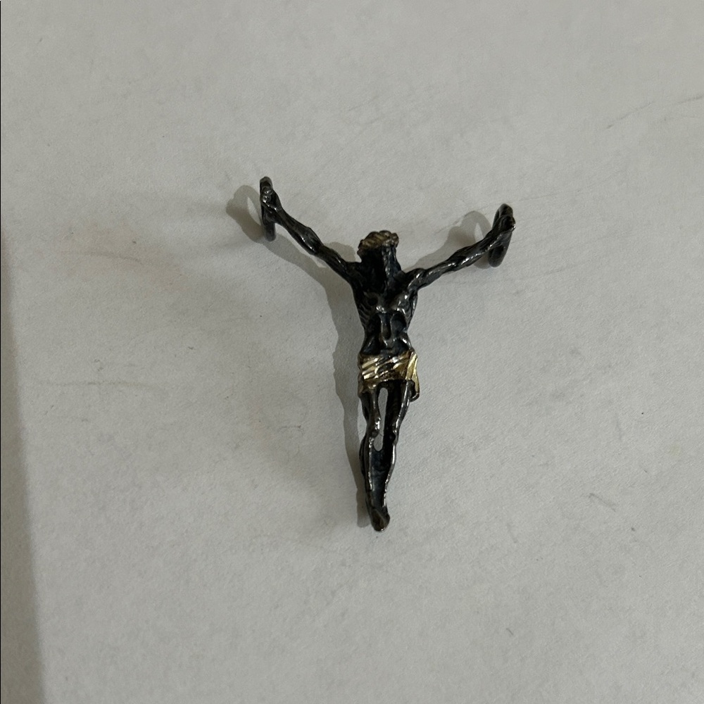 Black and Gold Crucifix Pendant